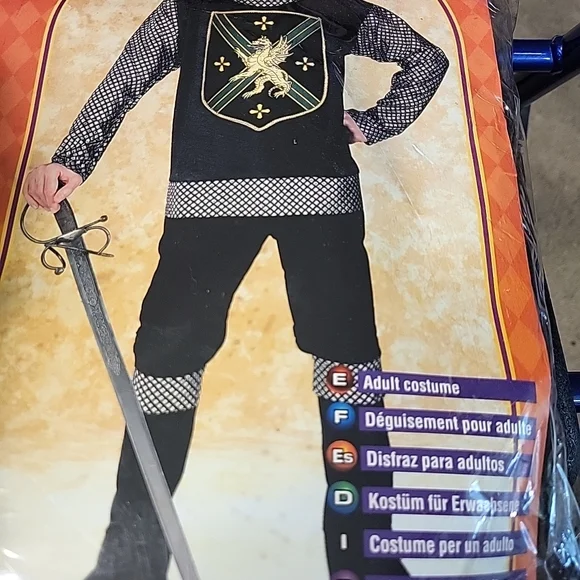 Rubies Renaissance Faire Medieval Knight Costume Adult OSFM up to 44 New In Pkg - Picture 6 of 10